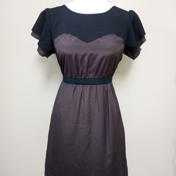 Mossimo Brown Black Tie Back Fit & Flare Dress - Picture 2 of 11